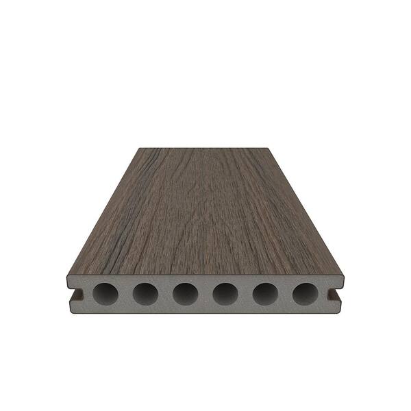 NewTechWood UltraShield Naturale Voyager 1 in. x 6 in. x 1 ft. Brazilian Ipe Hollow Composite Decking Board Sample
