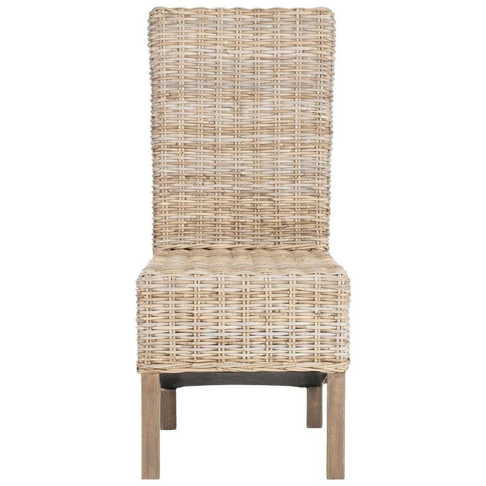 Transitional Natural Unfinished Wood & Cane 20" Side Chair