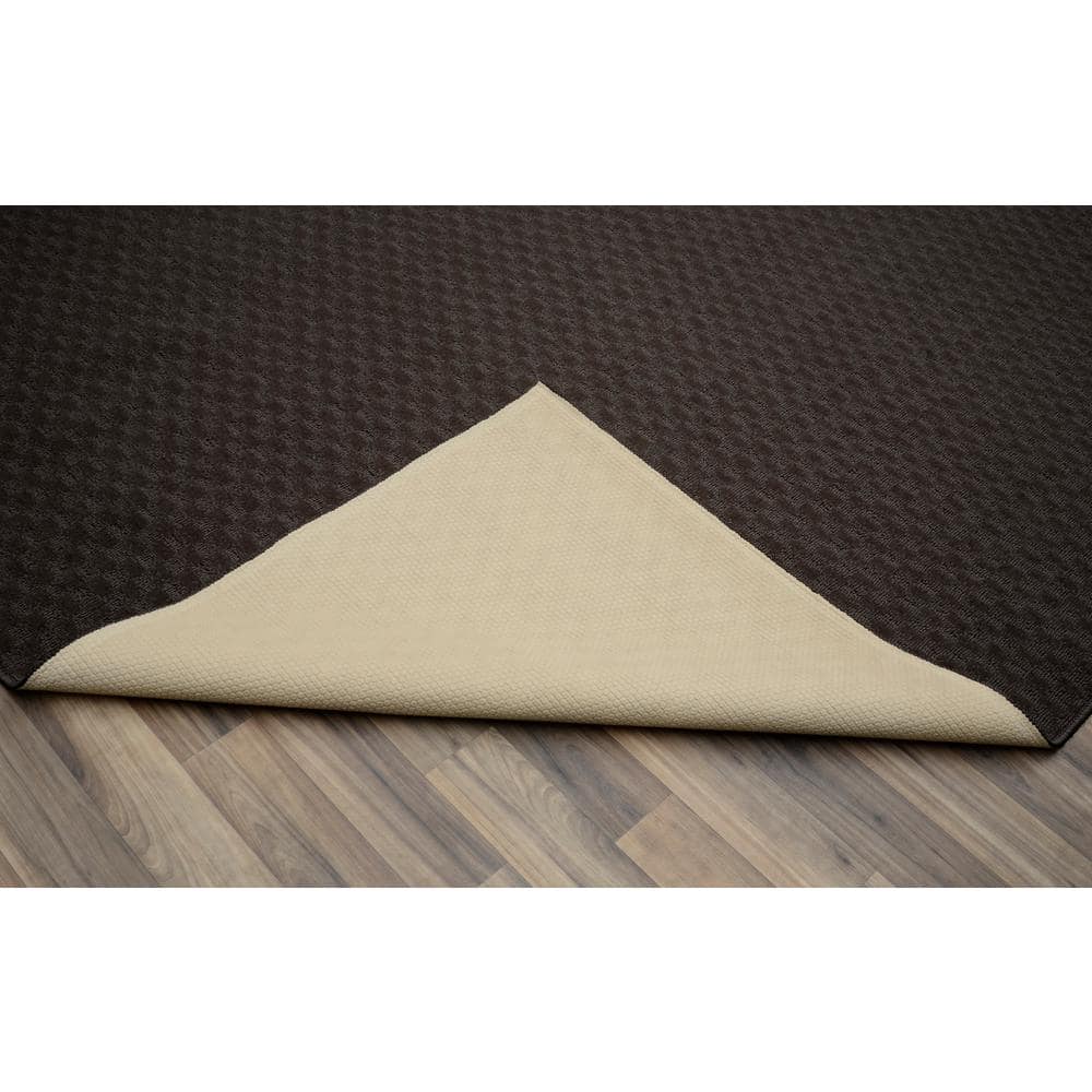 Mocha Tufted Medallion Synthetic Round Rug