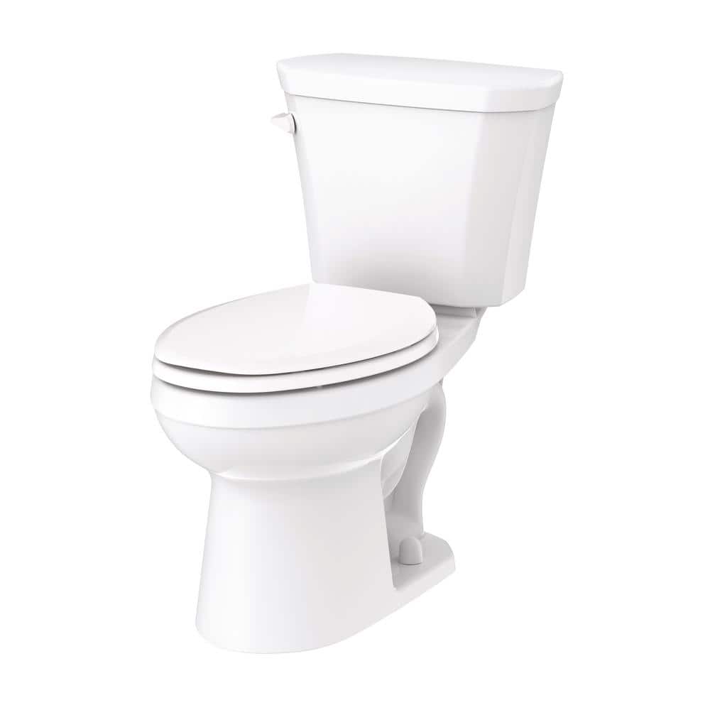 White Vitreous China Elongated High Efficiency Toilet