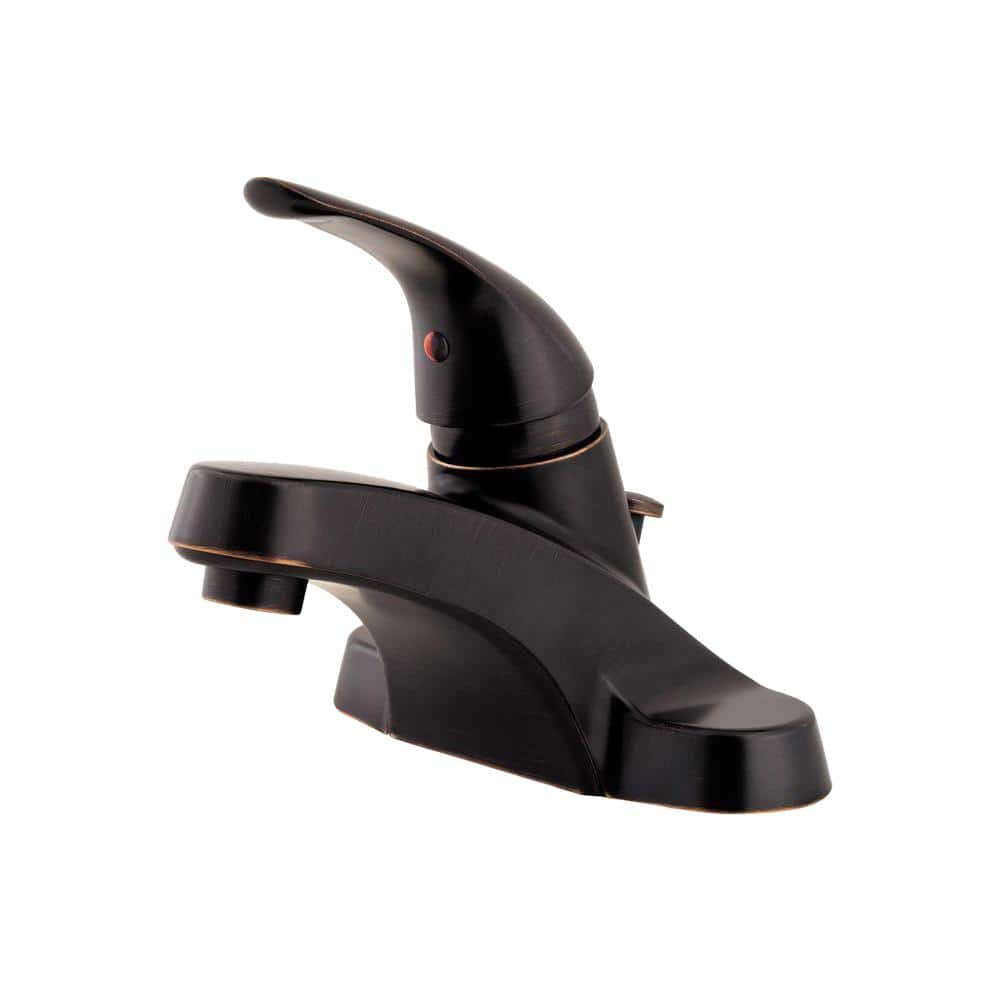 Tuscan Bronze Single Control 4" Centerset Bathroom Faucet