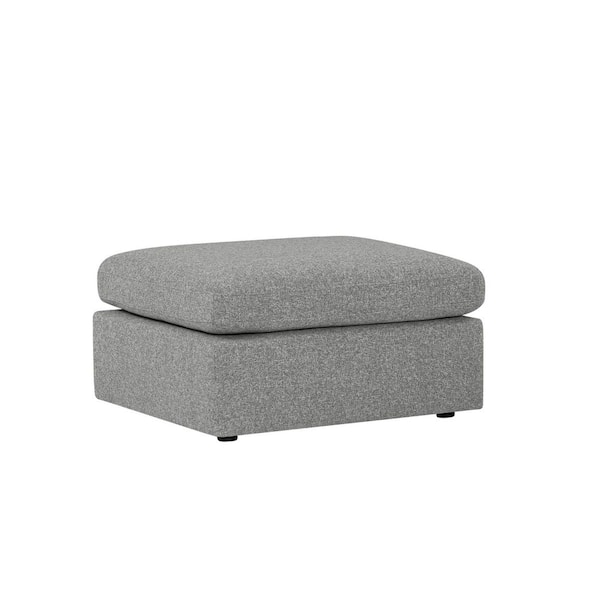 Thorton 32 in. Performance Fabric Ottoman in Grey
