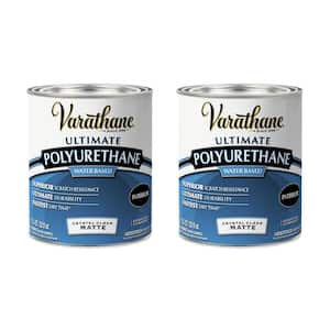 1 Quart Clear Flat/Matte Water-Based Interior Shellac, Lacquer & Polyurethane (2-Pack)