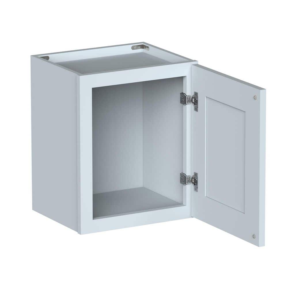 15 in. W x 12 in. D x 18in. H Ready to Assemble Kitchen Wall Cabinet with Cushioned Guide Rails Single Door in Dove Gray price history on PriceWatchPro