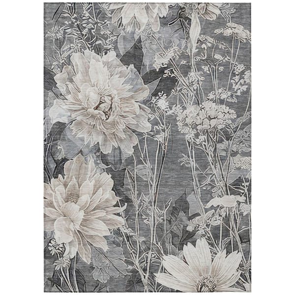 Chantille Machine Washable Indoor/Outdoor Abstract ACN2933 Gray 10 ft. x 14 ft. Area Rug