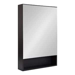 Vin 30 in. H x 20 in. W Modern Rectangle Black Framed Accent Wall Mirror