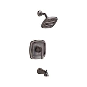 Edgemere 1-Handle Shower Faucet Trim Kit for Flash Rough-in Valves in Legacy Bronze (Valve Not Included)