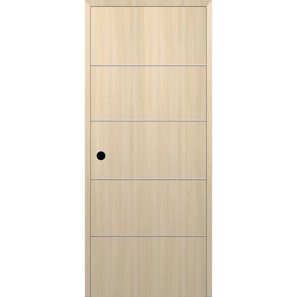 Belldinni Optima 4H DIY-Friendly 32 in. x 84 in. Right-Hand Solid Core Loire Ash Composite Single Prehung Interior Door