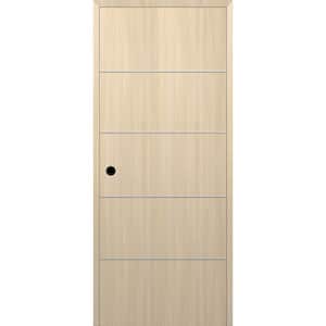 Optima 4H DIY-Friendly 36 in. x 96 in. Right-Hand Solid Core Loire Ash Composite Single Prehung Interior Door