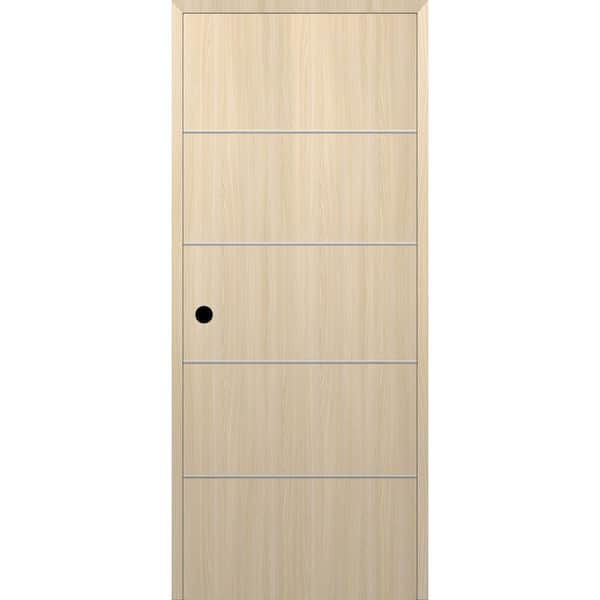 Belldinni Optima 4H DIY-Friendly 28 in. x 80 in. Right-Hand Solid Core Loire Ash Composite Single Prehung Interior Door