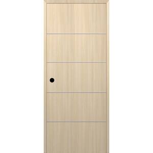 Optima 4H DIY-Friendly 30 in. x 84 in. Right-Hand Solid Core Loire Ash Composite Single Prehung Interior Door