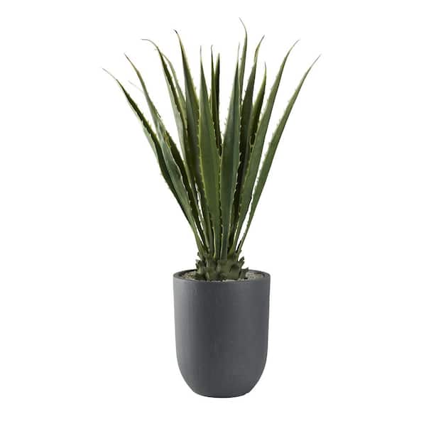 D&W Silks Indoor Artificial 52" Agave Plant In Round Planter