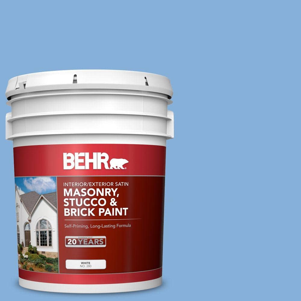 5 gal. #PPU15-12 Bluebird Satin Interior/Exterior Masonry, Stucco and Brick