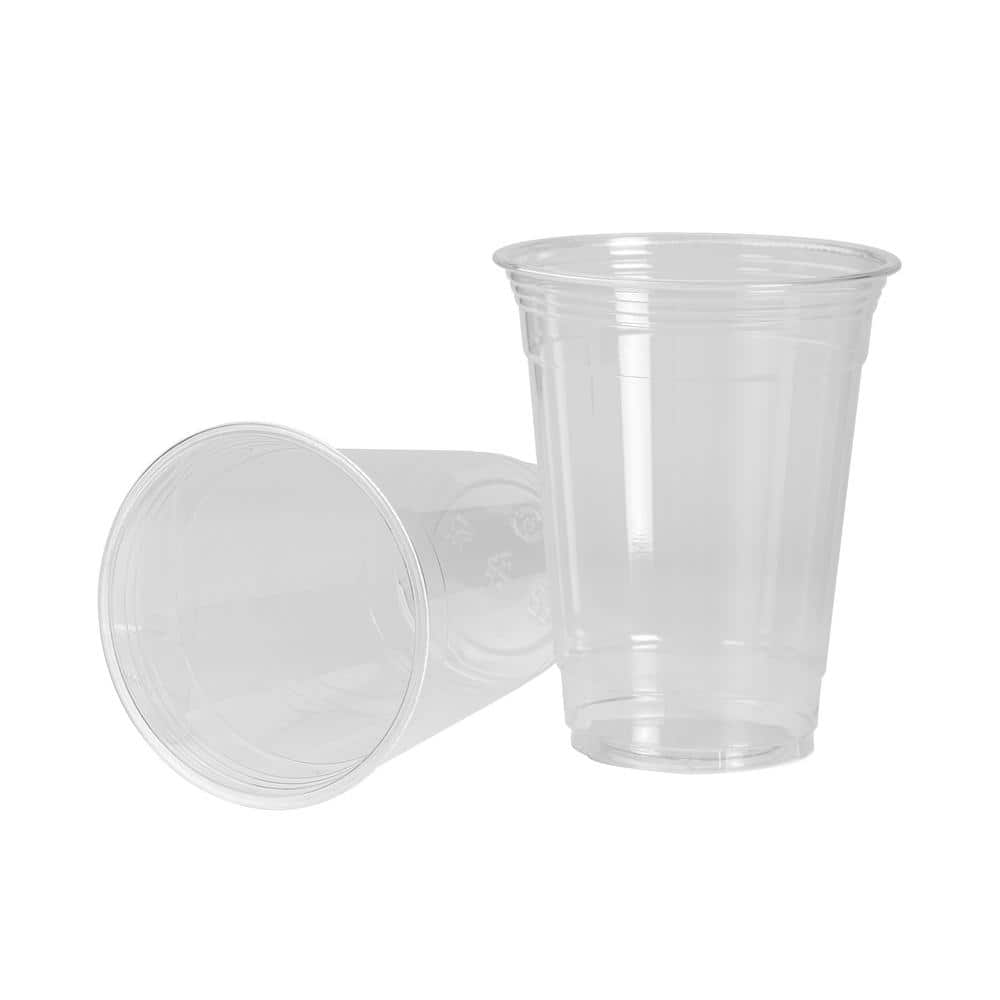 Basic Nature 16 oz Round Clear PLA Plastic to Go Bowl - Compostable - 6 inch x 6 inch x 2 1/4 inch - 500 Count Box