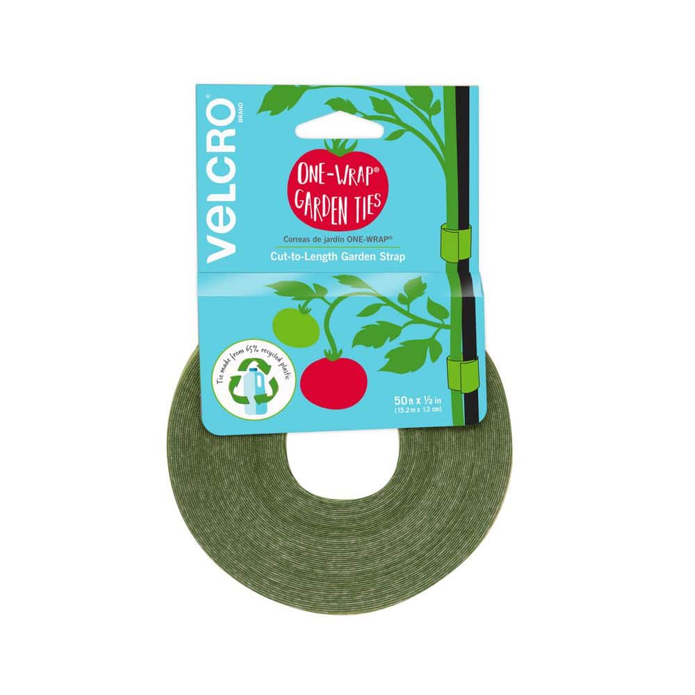 VELCRO Brand 90648 ONE-WRAP Garden Ties, Plant Supports for Effective  Growing, Strong Grips are Reusable and Adjustable