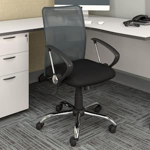 Workspace Office Chair with Contoured Dark Grey Mesh Back