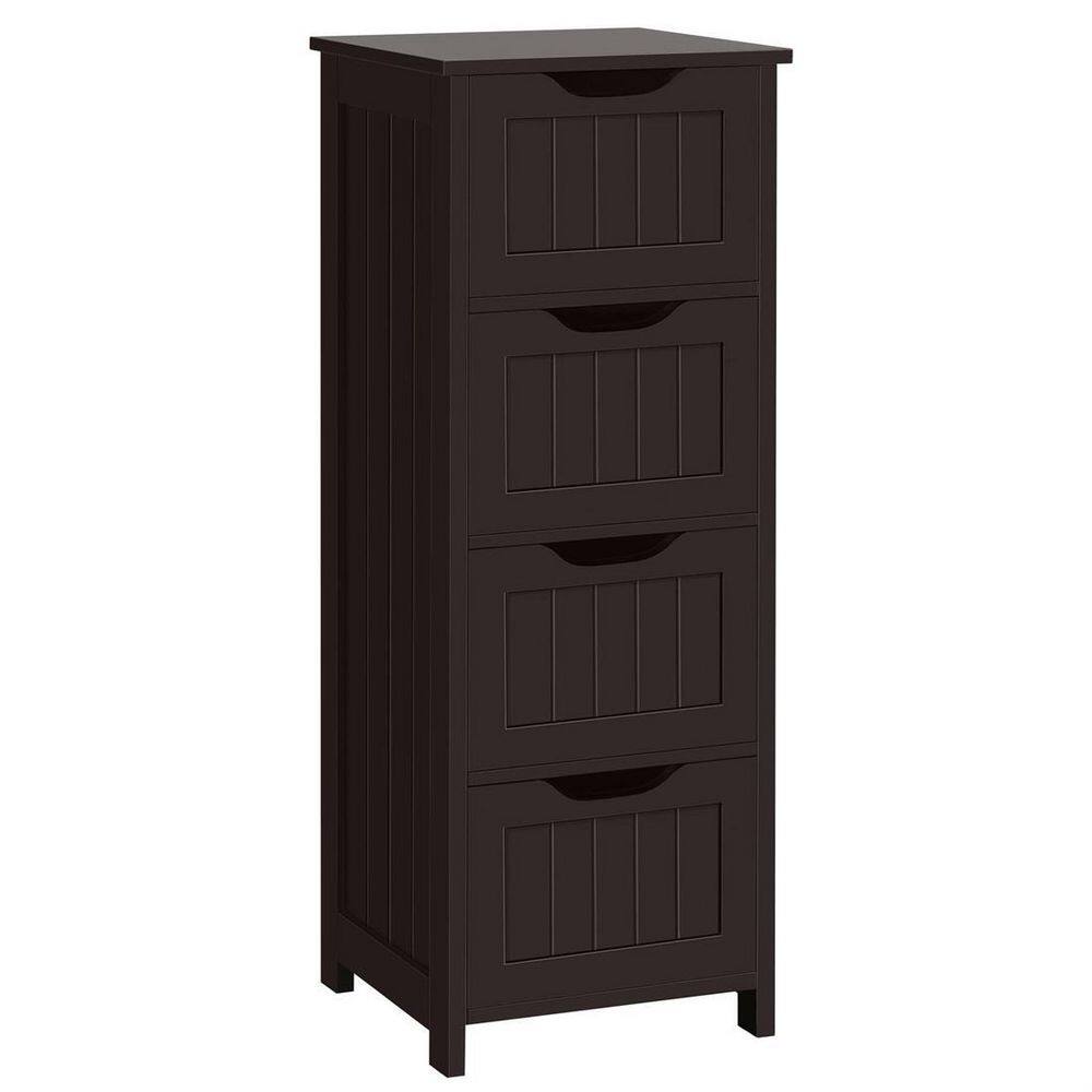 Dracelo 11.81 in. W x 11.81 in. D x 32.28 in. H Brown Wooden