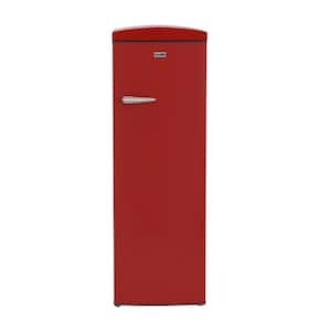 24 in. 11 cu. ft. 110V Frost Free Eco R600a Classic Retro Refrigerator in Red