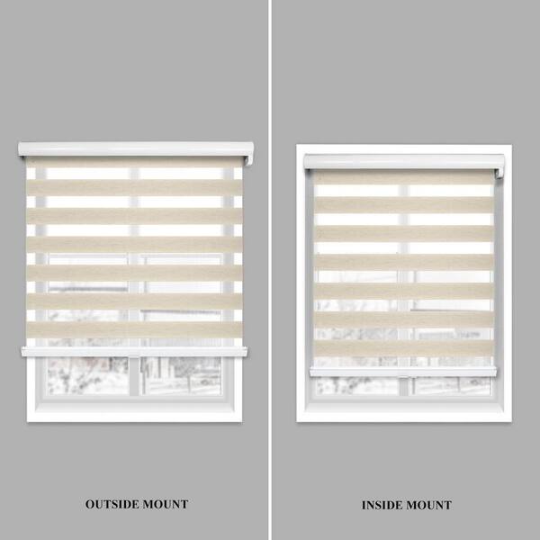 CHICOLOGY Dual Layer & Privacy Free-Stop Cordless Zebra Roller Shades 