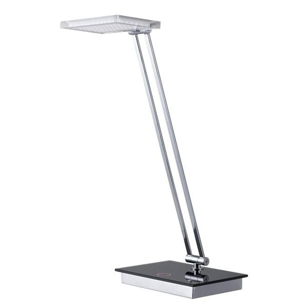 CAL Lighting 19 in. Chrome Desk Lamp with LED Dimmer