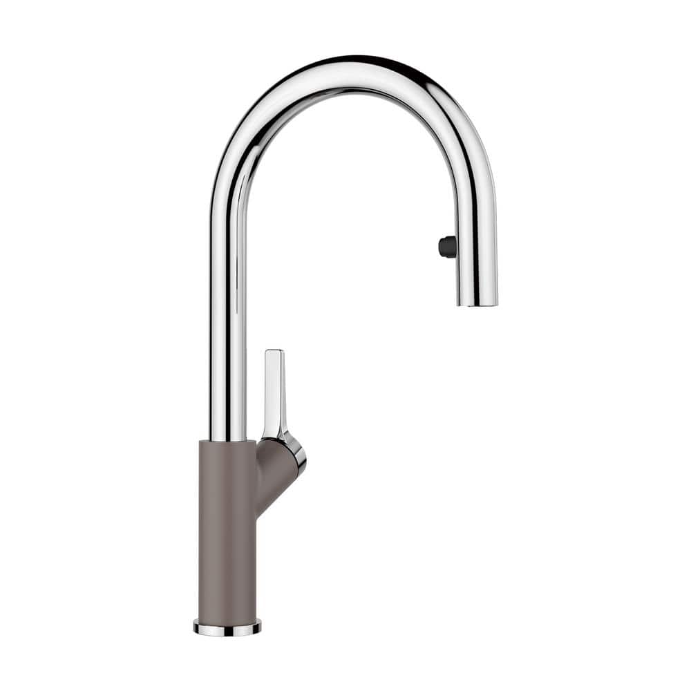 URBENA Single-Handle Pull Down Sprayer Kitchen Faucet in Volcano Gray