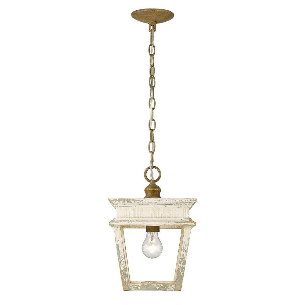 Haiden Distressed Light Grey and Bronze Mini Pendant