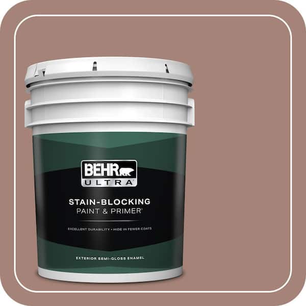 BEHR ULTRA 5 gal. Home Decorators Collection #HDC-NT-07 Hickory Branch Semi-Gloss Enamel Exterior Paint & Primer