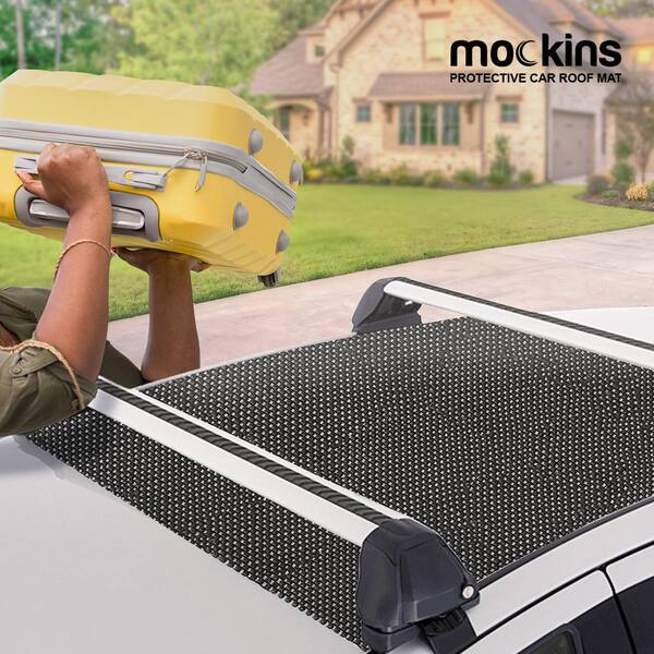 Mockins 39 in. x 43 in. Black Protective Car Roof Mat with a Strong Grip and Extra Cushioning