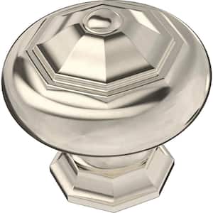 Rounded Finial 1-1/4 in. (32 mm) Polished Nickel Cabinet Knob