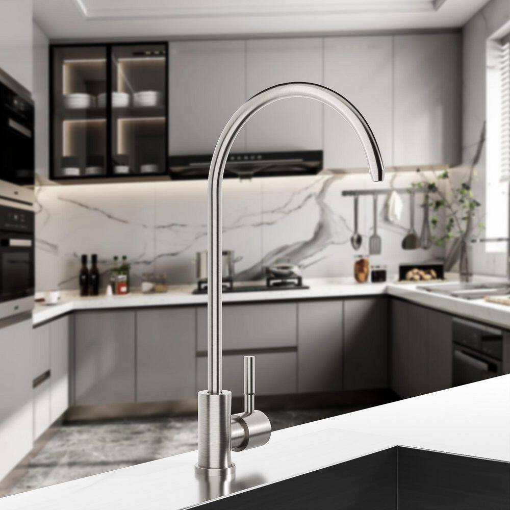 Brushed Nickel Stainless Steel Single Handle Beverage Faucet