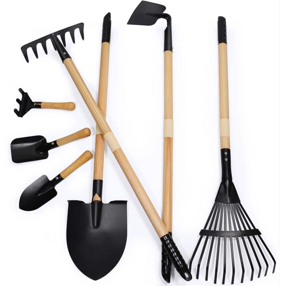 28 in Kids Gardening Tool Set with Wood Handles Black 7-Piece price history on PriceWatchPro