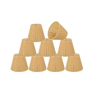 5 in. x 4-1/4 in. Gold Pleated Empire Lamp Shade (9-Pack)