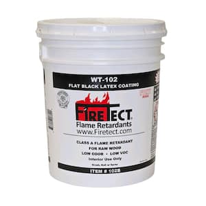 WT-102 5 gal. Black Flat Latex Intumescent Fireproofing Flame Retardant Paint Coating for Wood