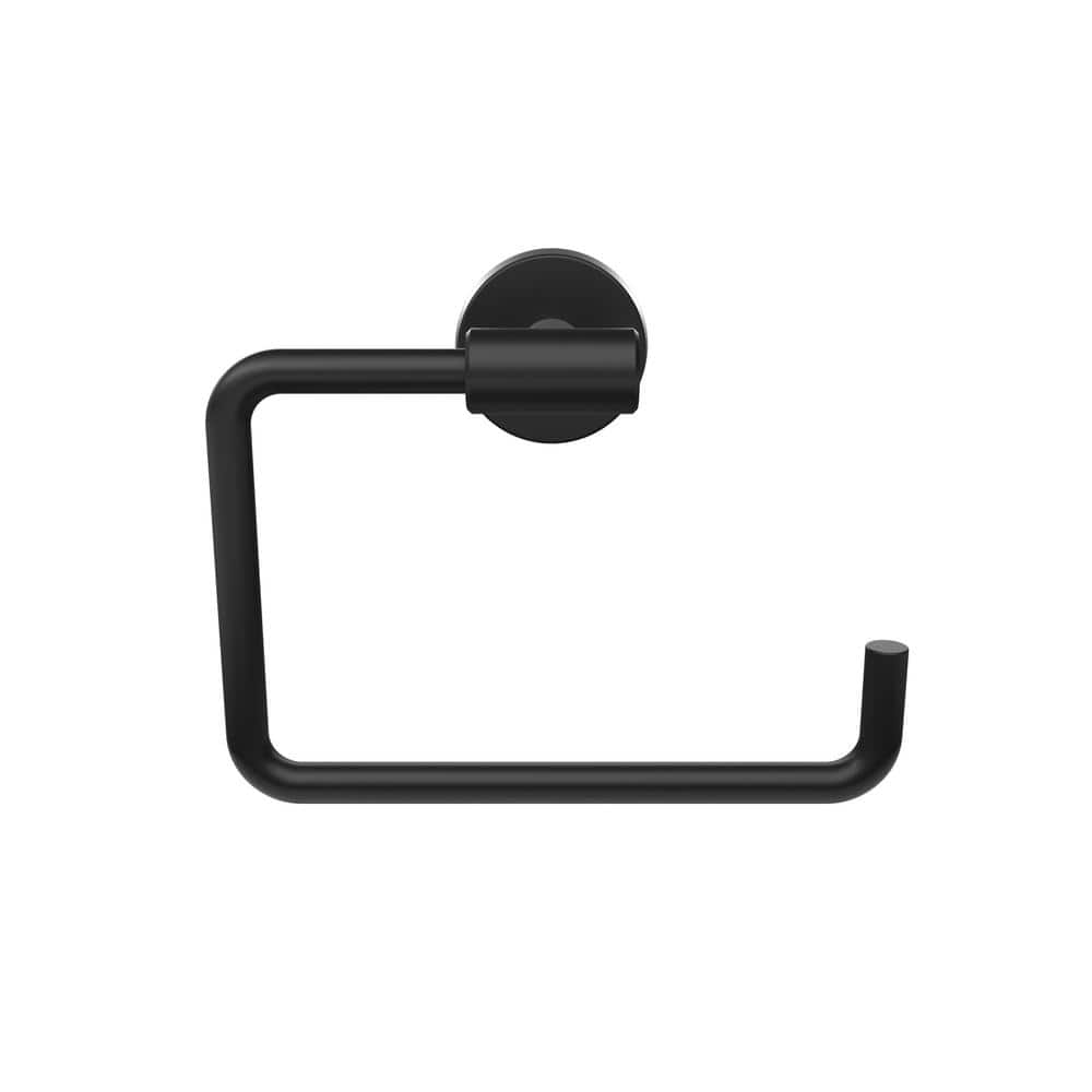 Matte Black Modern Wall Mounted Towel Ring