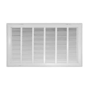 30 in. W x 16 in. H Steel Return Air 1 in. Filter Grille, White