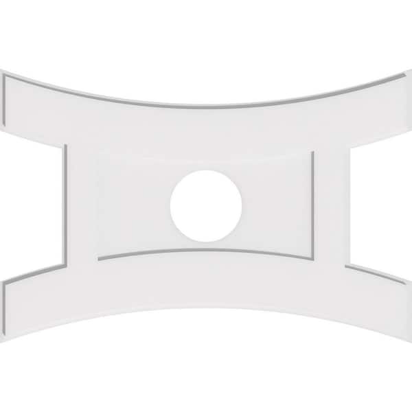 Ekena Millwork 40 in. W x 26-5/8 in. H x 7 in. ID x 1 in. P Haven Architectural Grade PVC Contemporary Ceiling Medallion