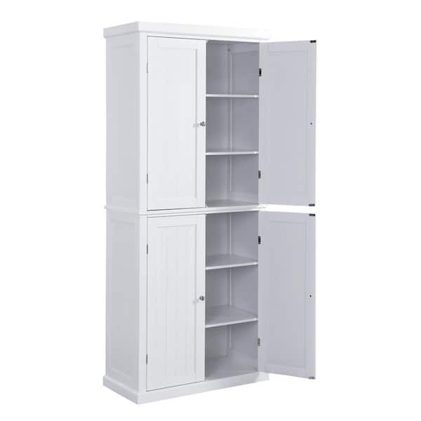 Kitchen Pantry Cabinet, Storage Cabinet with 6 Adjustable Shelves, Spa