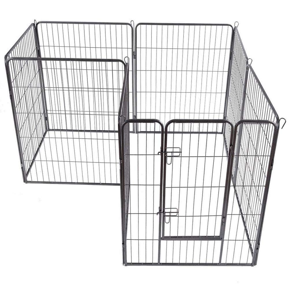 Heavy Duty Black Metal 40" Pet Playpen with Door