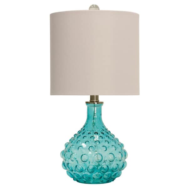 Stylecraft 20 In Blue Table Lamp With, Home Depot Table Lamps For Living Room