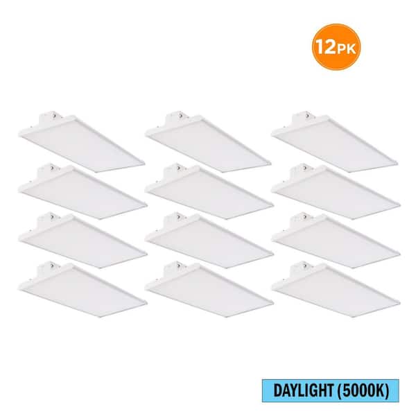 12-Pack 2.5 ft. 1000-Watt Equivalent Linear Integrated LED White High Bay Light 30,000 Lumens 5000K Daylight 120-277V