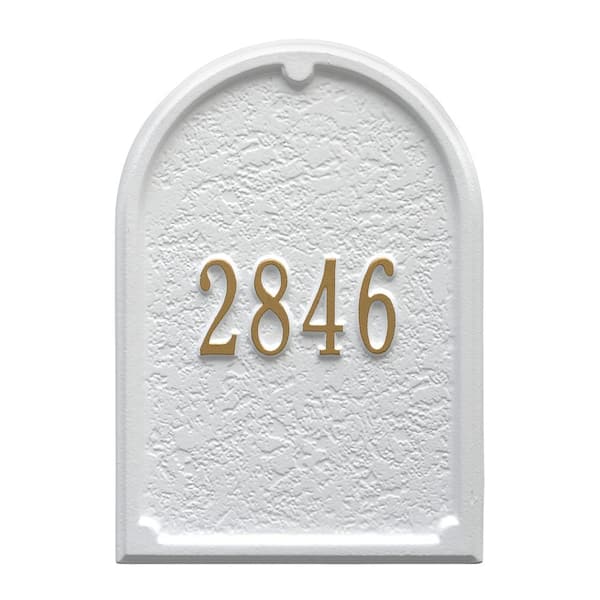 Whitehall Products Mailbox Door Panel in White/Gold