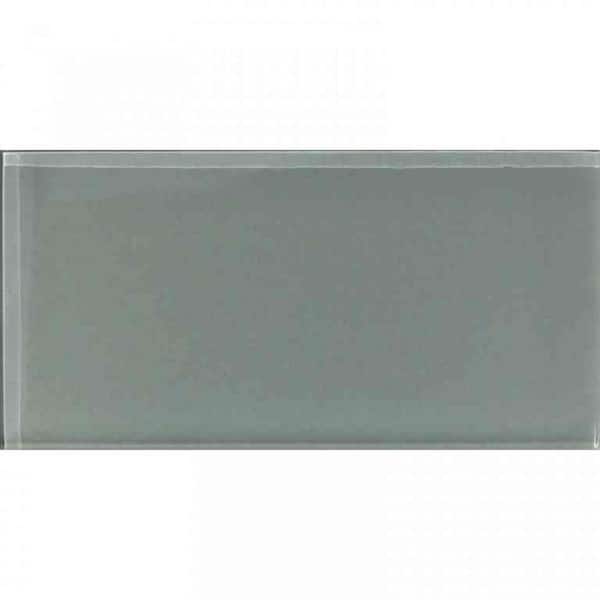 Apollo Tile Gray 3 in. x 6 in. Polished Glass Mosaic Tile Sample (0.12 sq. ft./Piece)