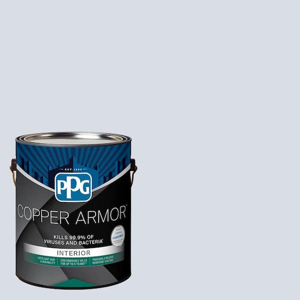 COPPER ARMOR 1 gal. PPG1041-3 Billowing Clouds Eggshell Antiviral and Antibacterial Interior Paint with Primer