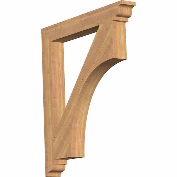 Ekena Millwork 3.5 in. x 34 in. x 30 in. Western Red Cedar Westlake Traditional Smooth Corbel