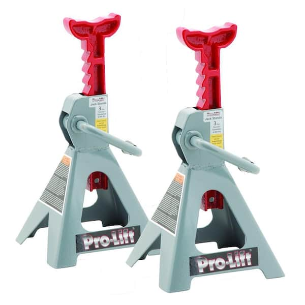 Pro-Lift 3 Ton Jack Stands with Ductile Cast Iron Ratchet Bar (Pair)