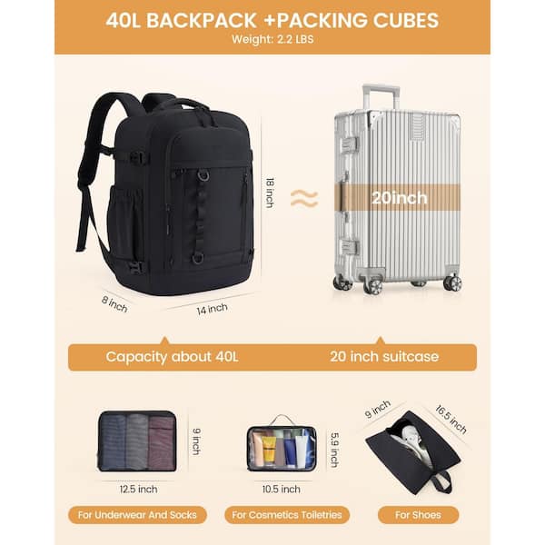 40l travel backpack carry on Tour and get to your destination sooner by skipping baggage claim WITZMAN Mens Travel Backpack Carry