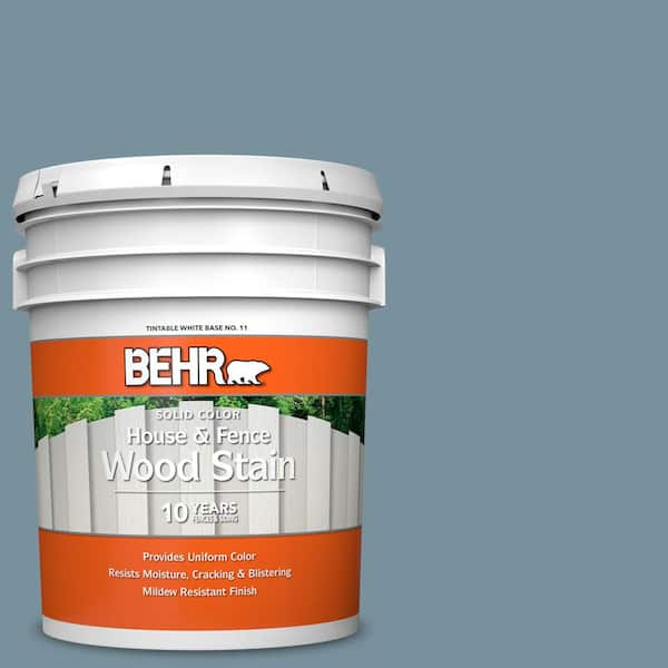 BEHR 5 gal. #SC-113 Gettysburg Solid Color House and Fence Exterior Wood Stain