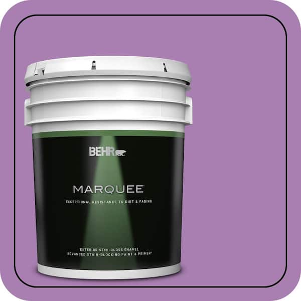BEHR MARQUEE 5 gal. #P100-5 I Heart Potion Semi-Gloss Enamel Exterior Paint & Primer