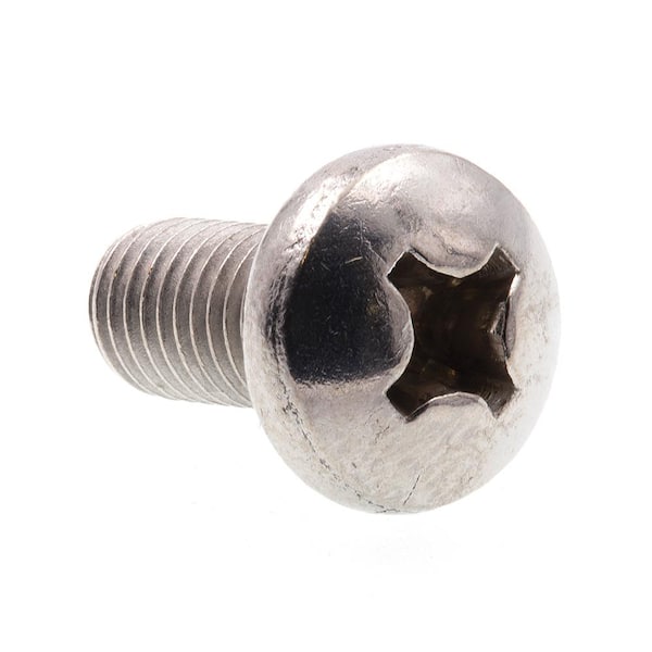 Prime-Line 1/4 in.-28 x 1/2 in. Grade 18-8 Stainless Steel Phillips Drive Pan Head Machine Screws (10-Pack)