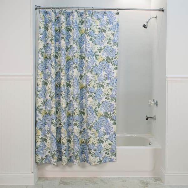 Ellis Curtain Hydrangea 72 in. Blue Shower Curtain